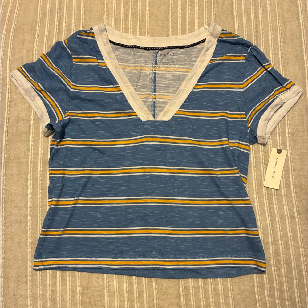Pilcro Plunge Ringer Tee - Picture 4 of 5